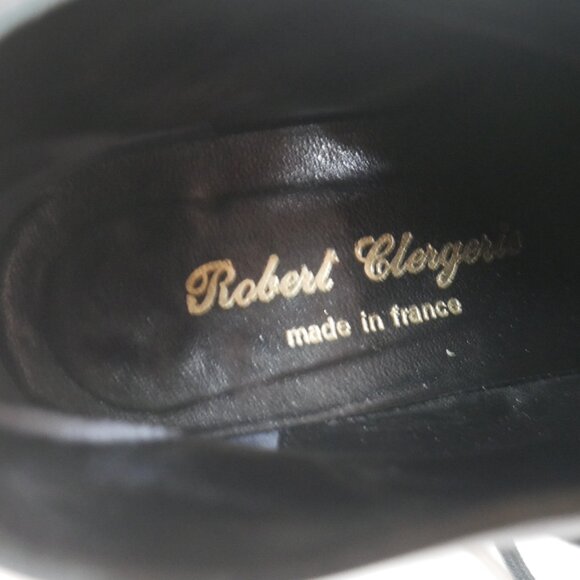 Robert Clergerie Black Butter Leather Lace-Up Ankle Boots Almond Toe France - Picture 10 of 16